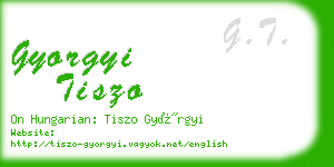 gyorgyi tiszo business card